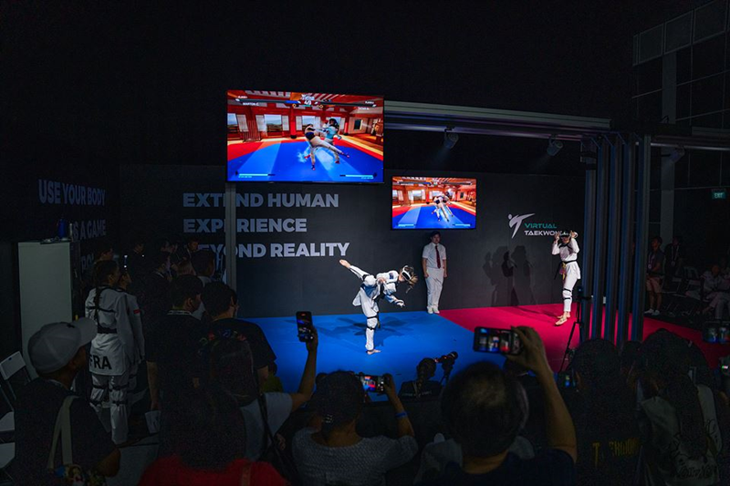 Соревнования по виртуальному тхэквондо, проводимые в рамках Олимпийской киберспортивной недели. / Фото: Всемирная федерация тхэквондо