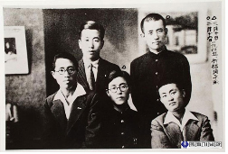 Yun Dong-ju (second row, right) is one of Korea's most beloved poets. His legacy as a poet, an intellectual, and an ordinary citizen who struggled to resist the oppression of colonial occupation continues to resonate with Koreans today (photo courtesy of the Independence Hall of Korea). 
