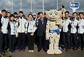 Сборная команда Кореи прибыла в олимпийскую деревню Сочи