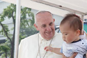 Папа Франциск с детьми