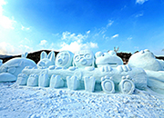 Фестиваль ледяных фонтанов в горах Чхильгапсан 