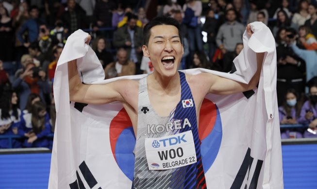 У Сан Хёк стал первым корейцем, завоевавшим золото в прыжках в высоту на ЧМ по легкой атлетике в помещении