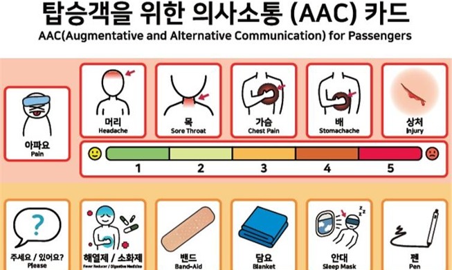 В самолетах Кореи появятся коммуникационные карты для слабослышащих и иностранных пассажиров