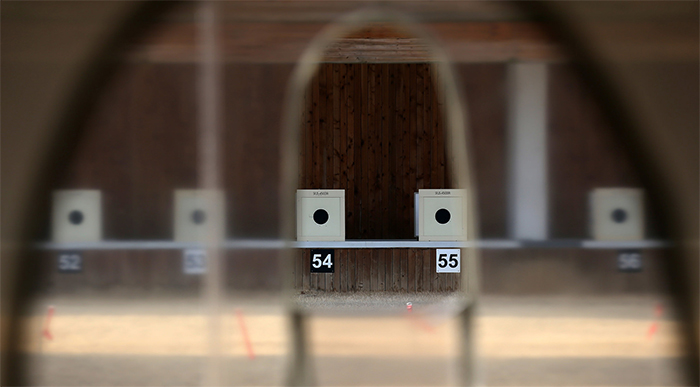 Athletes have access to an indoor 50 meter pistol shooting range.