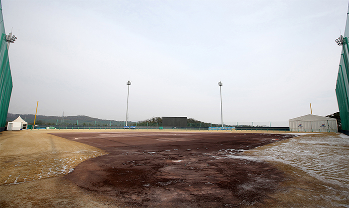 The Jincheon National Training Center includes a baseball and softball diamond.