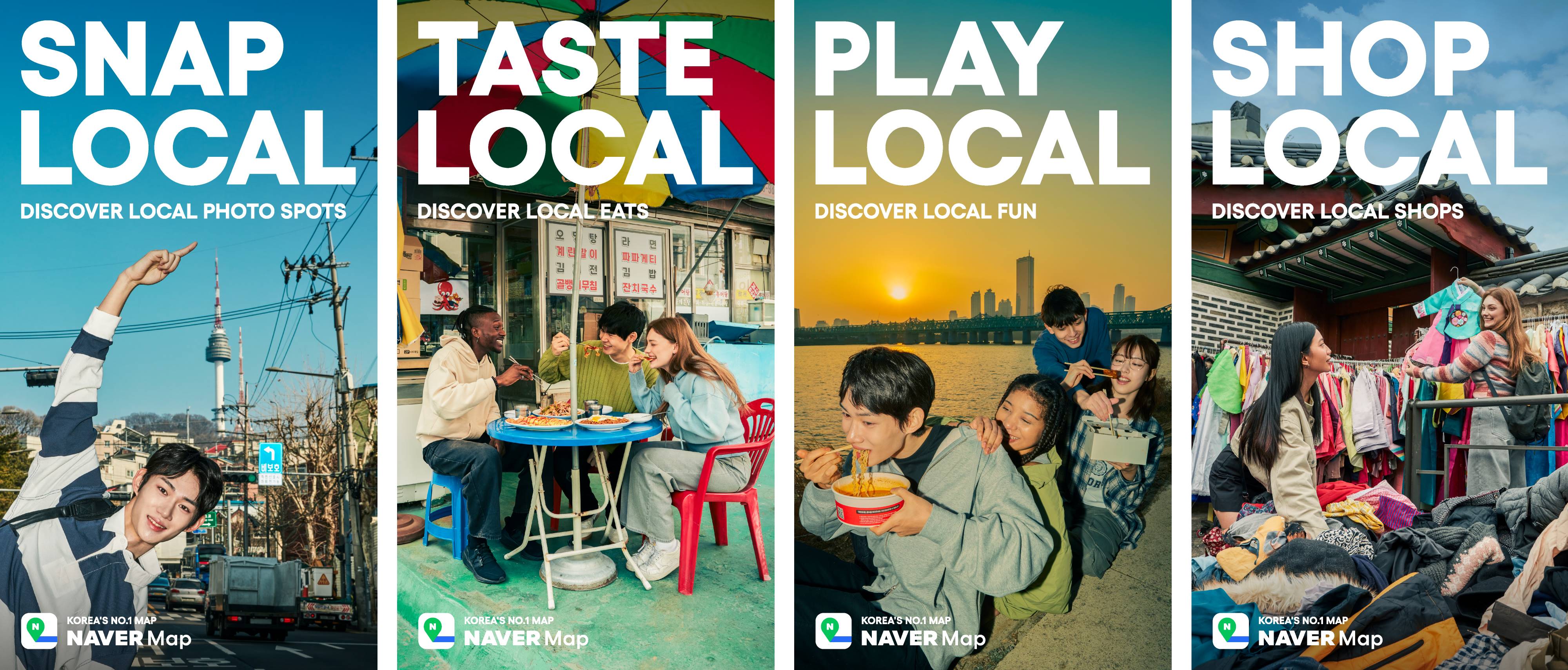 ﻿NAVER Map до 13 мая проводит кампанию «BE LOCAL», предлагающую иностранным туристам почувствовать себя местными жителями Кореи. / Фото: NAVER