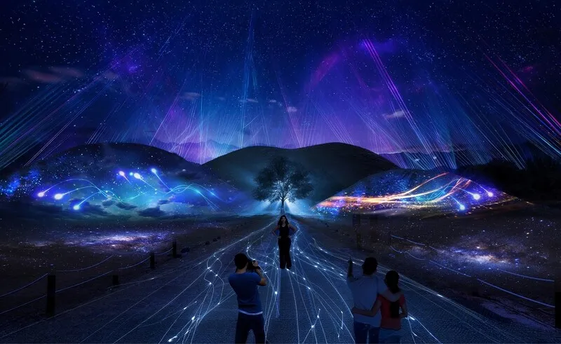 «Медиаискусство национального наследия 2025», представленное в Королевской гробнице Тэрынвон в Кёнджу. / Фото: Администрация Кёнджу 