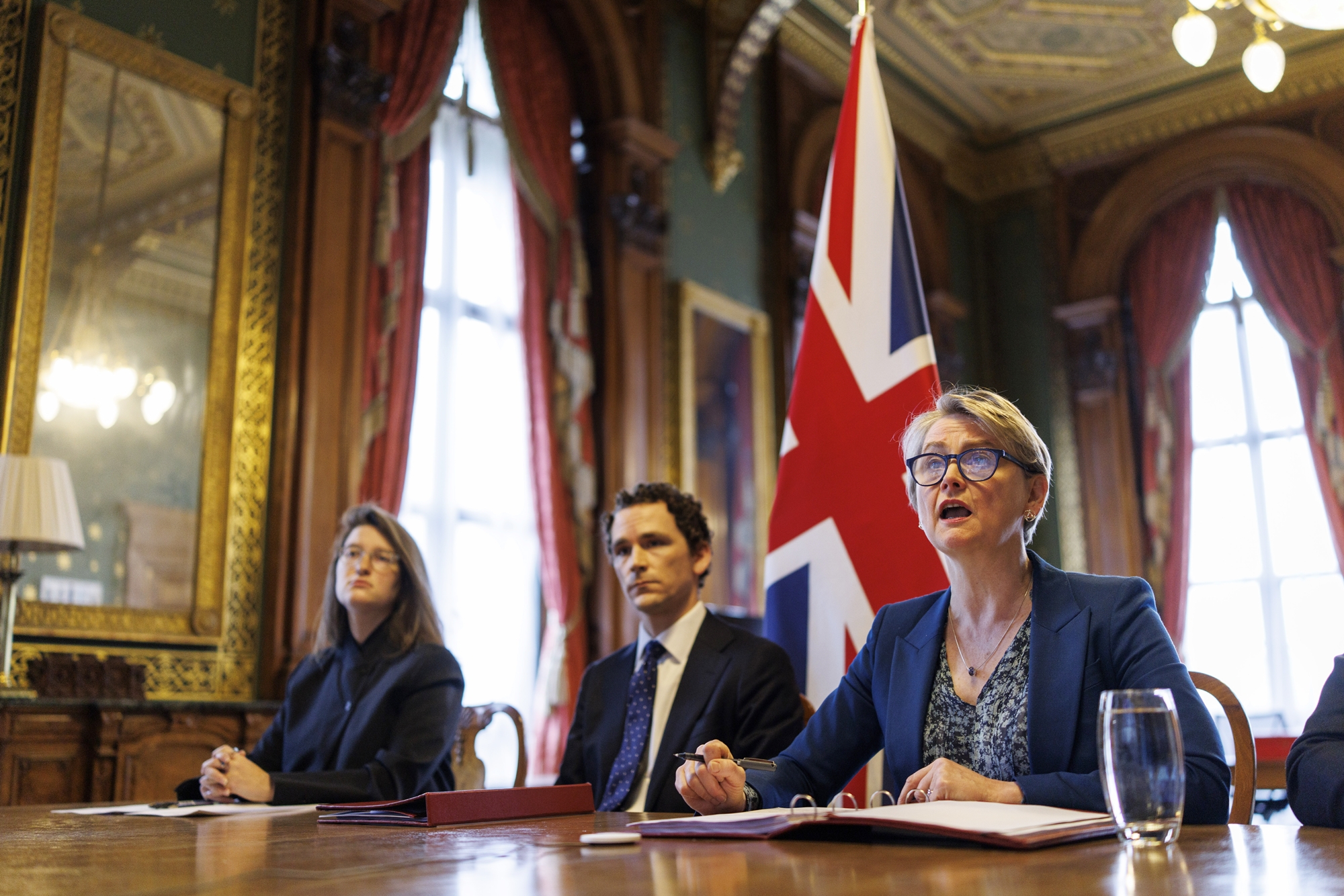 Министры иностранных дел 40 стран, включая Республику Корею, 2 апреля (по местному времени) приняли участие в видеоконференции, организованной Великобританией и посвященной вопросам безопасности морского судоходства в Ормузском проливе. / Фото: Рёнхап 