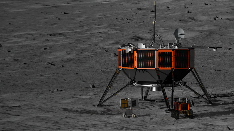 Макет лунного посадочного модуля миссии CLPS CT-4. / Фото: Корейское космическое агентство 