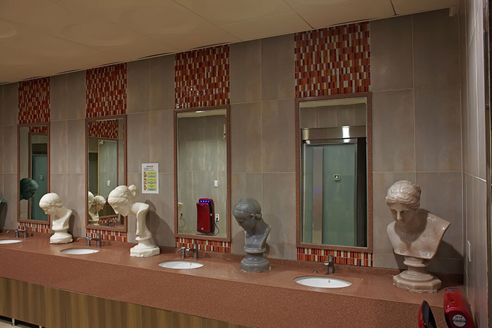 'Toilet Project' (2004-2016) is by Shin Meekyoung. The artist put torso-shaped busts of soap in an actual bathroom so that people could use them to wash their hands.