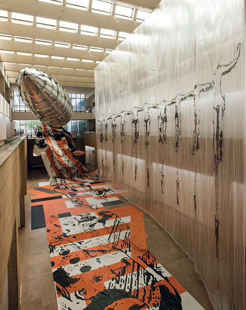 Lee Bul’s work 'Willing To Be Vulnerable – Interlude' (2015-2016) looks more like a spacecraft floating in the sky.