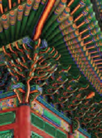 Dancheong is a traditional method of decorating various palace and temple buildings with intricate
