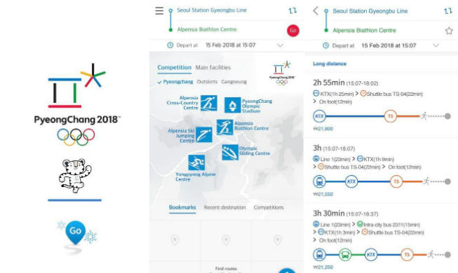 Дорога в Пхенчхан стала проще и быстрее с приложением Go PyeongChang