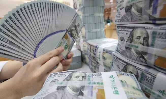 ﻿Валютные резервы Кореи за месяц выросли на 5,6 млрд долларов