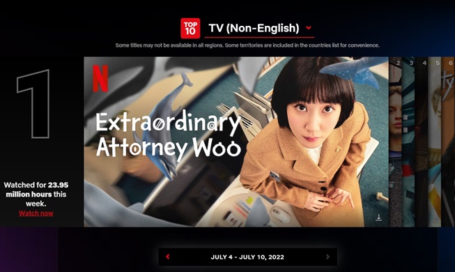 «Необычный адвокат У Ён У» лидирует в рейтинге Netflix
