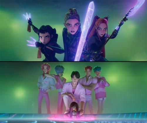 ﻿Виртуальные K-POP группы Huntrix и Saja Boys из анимационного фильма Netflix «Кейпоп-охотницы на демонов» сразятся за награду на премии «K-World Dream Awards 2025», которая состоится в Сеуле 21 ноября. / Фото: Facebook Sony Pictures Animation