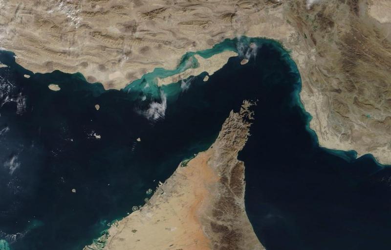 Спутниковая карта Ормузского пролива. / Фото: NASA 