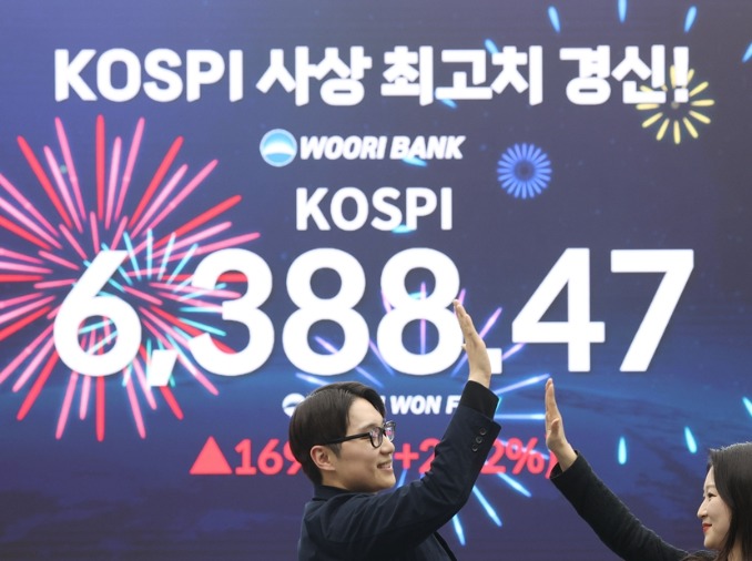 Индекс KOSPI достиг рекордного уровня в 6388,47 пункта